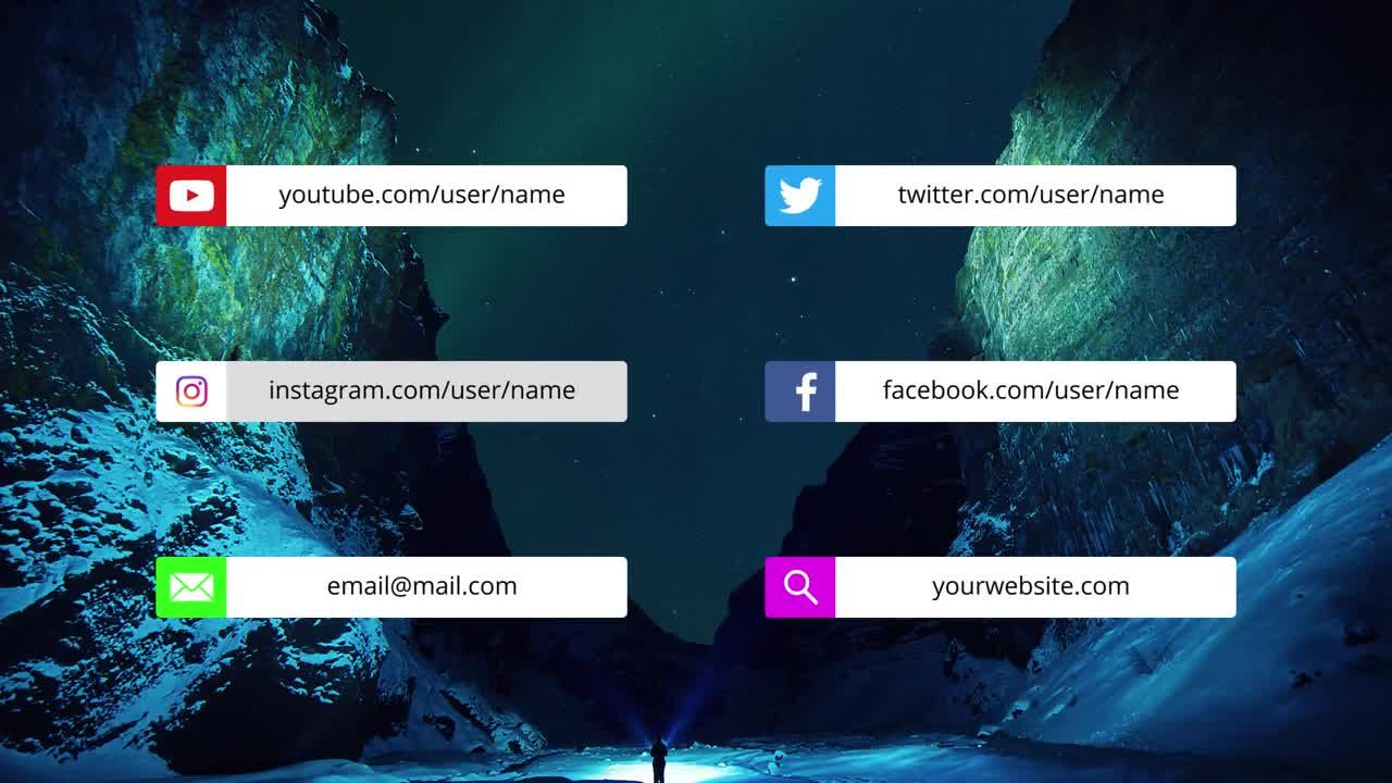 炫酷的社交媒体标题素材库推荐Pr模板