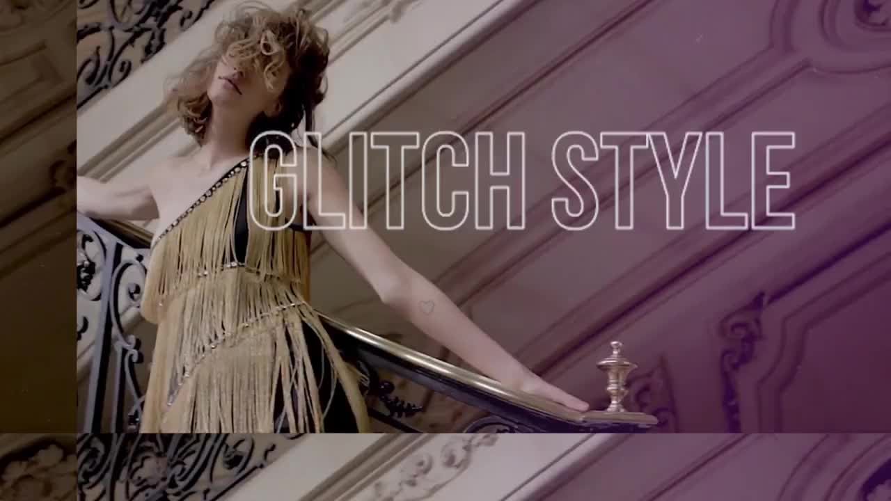 时尚动态场景毛刺镜头素材库推荐PR模板