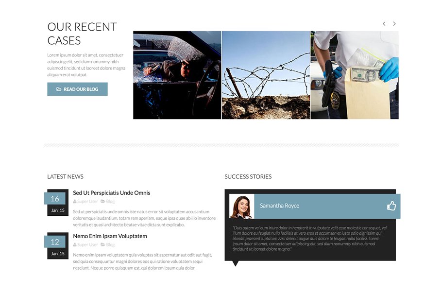 律师事务所官网Joomla模板素材库精选 Hot Justice插图(3)