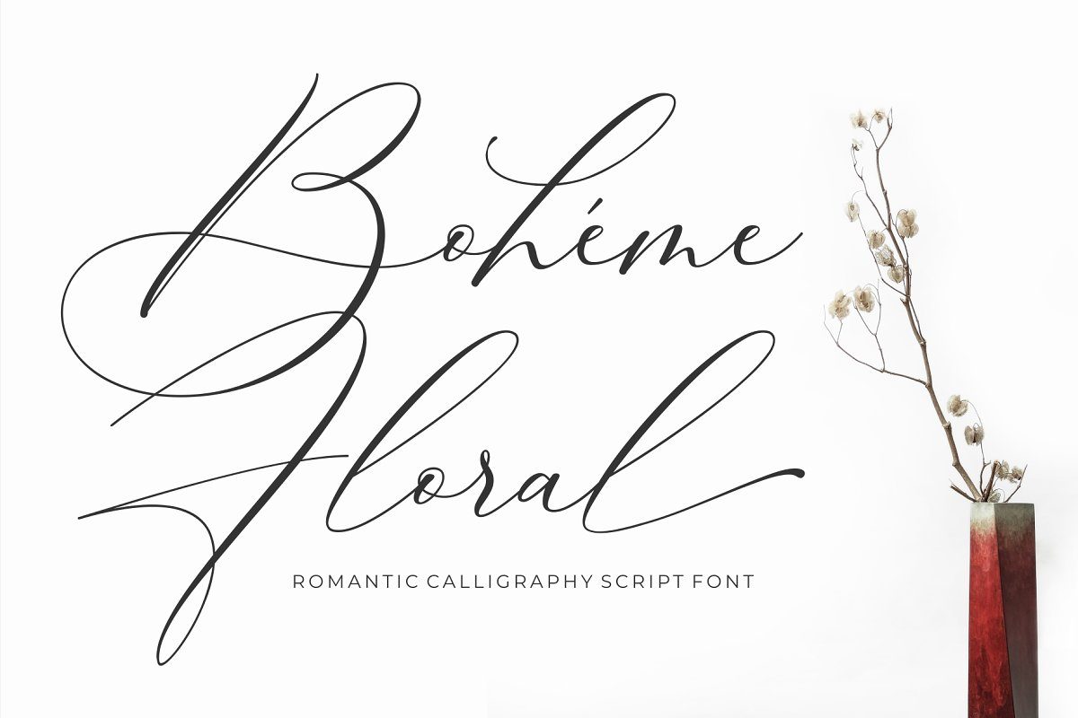 Luxury Font – Boheme Floral素材之家精选英文字体