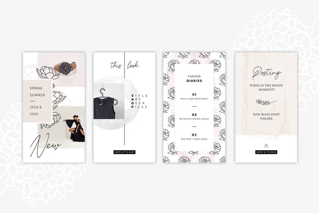 社交新媒体时尚潮流主题广告PSD动画模板素材库精选v2 ANIMATED Instagram Stories – Pure插图(7)