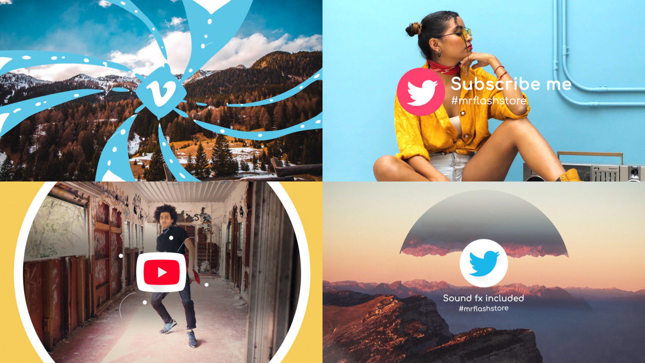 简单动画图形logo特效素材库精选AE模板