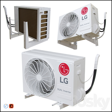 LG-P12SP（空调外机外部装置）素材之家精选3D模型