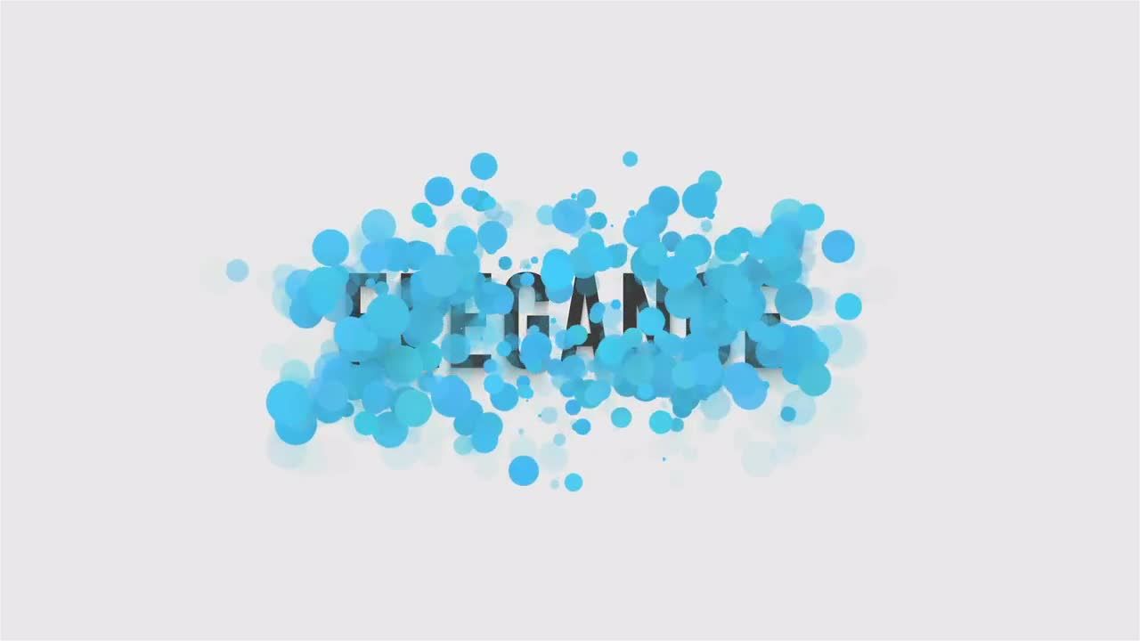 简洁优雅创意的动态动画粒子展示徽标素材库精选AE模板