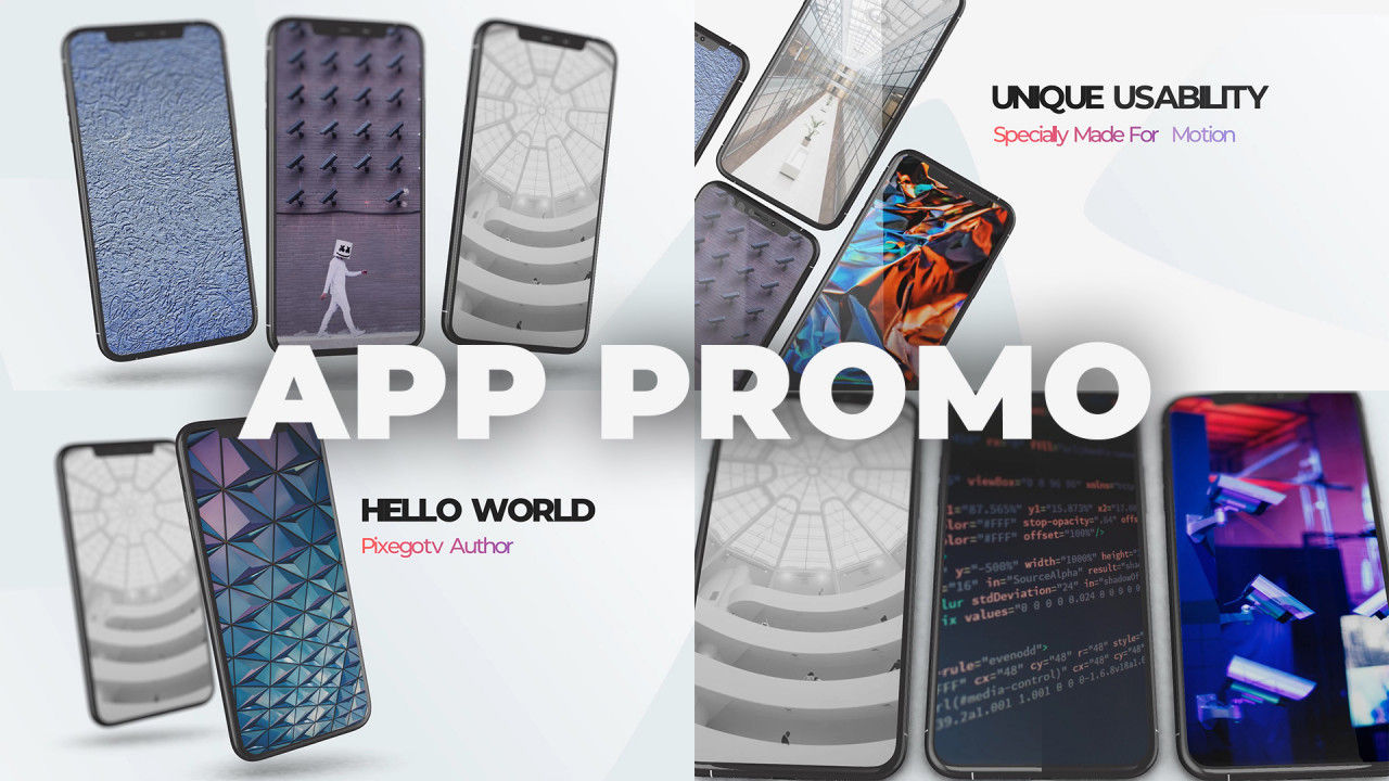 应用程序演示动画素材库精选AE模板