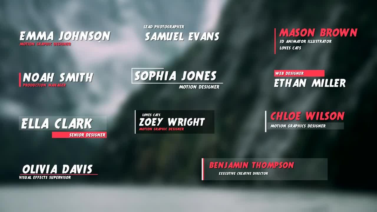 11个干净简约的下三分之一字幕条动画素材库精选AE模板