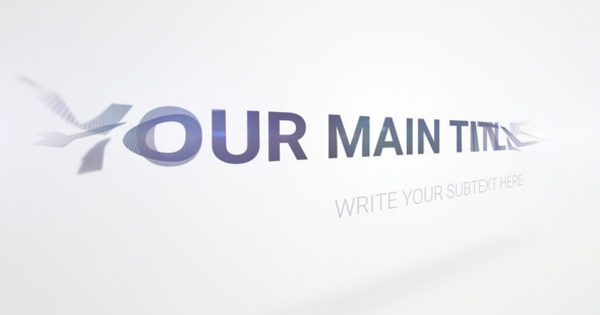 企业品牌宣传字体动画素材库精选PR模板 Clean Elegant Rotation Title 2