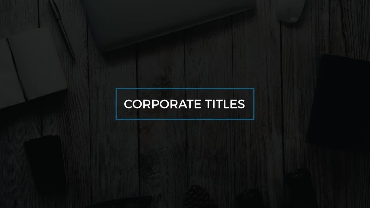14个干净的企业标题素材库精选AE模板