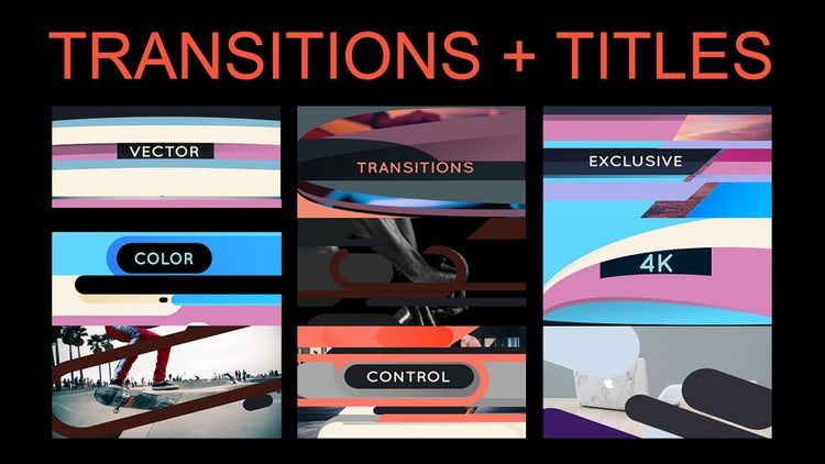矢量过渡一种外观干净动画效果的素材库精选AE模板