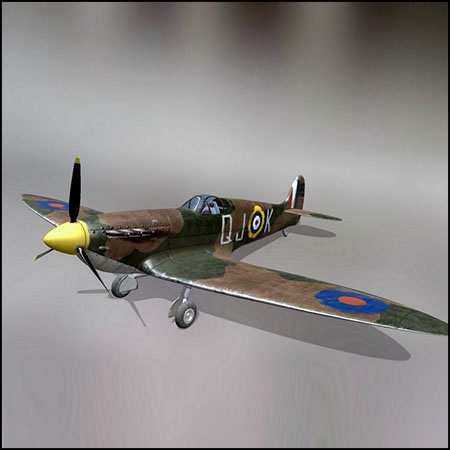 Supermarine Spitfire MK2A喷火式战斗机素材之家精选3D模型