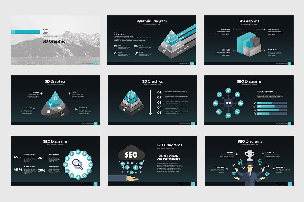 商业计划书信息图表素材库精选PPT模板 Business Plan Infographic Presentation (PPTX)插图(5)
