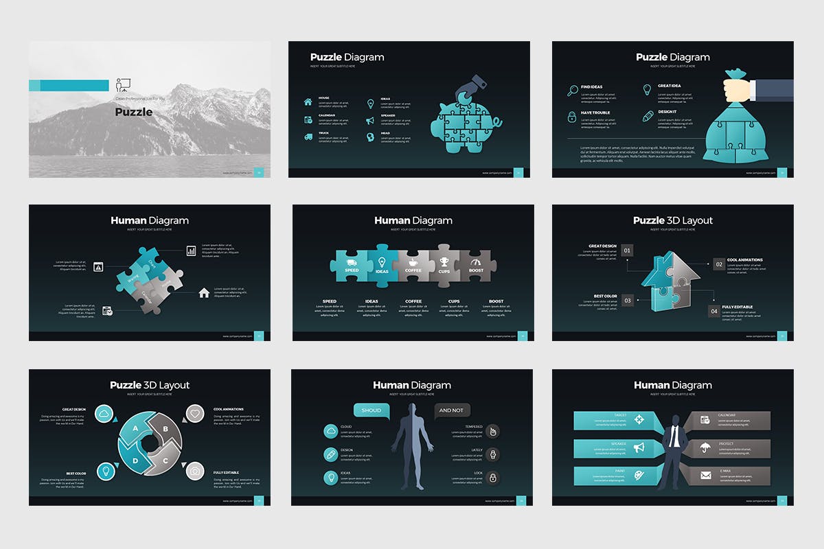 商业计划书信息图表素材库精选PPT模板 Business Plan Infographic Presentation (PPTX)插图(4)