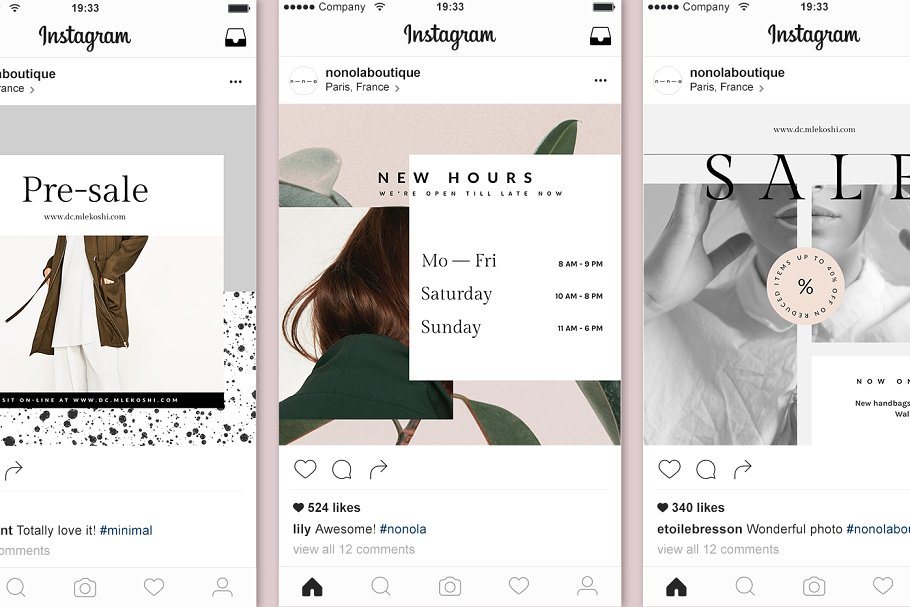 服装服饰主题社交媒体贴图模板素材库精选 Social Media Kit Ladypreneur • Renée插图(2)