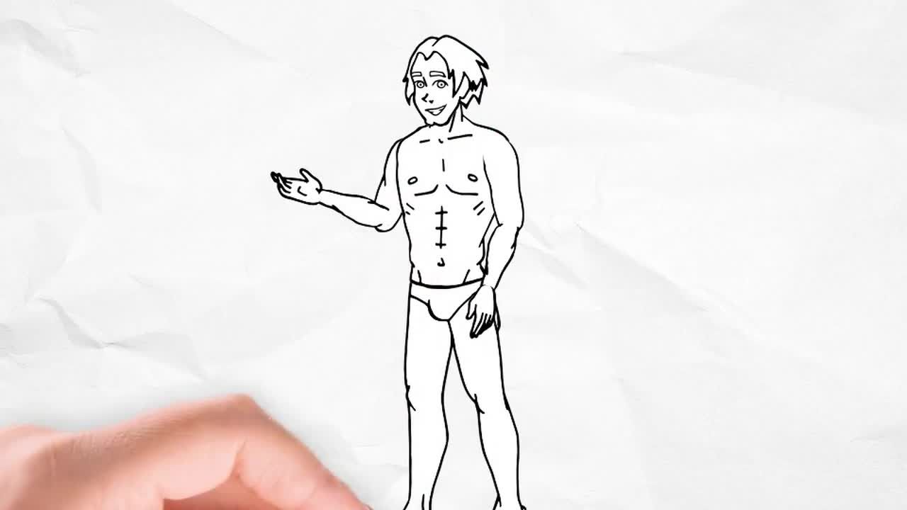 卡通游泳者商业广告素材库精选AE模板