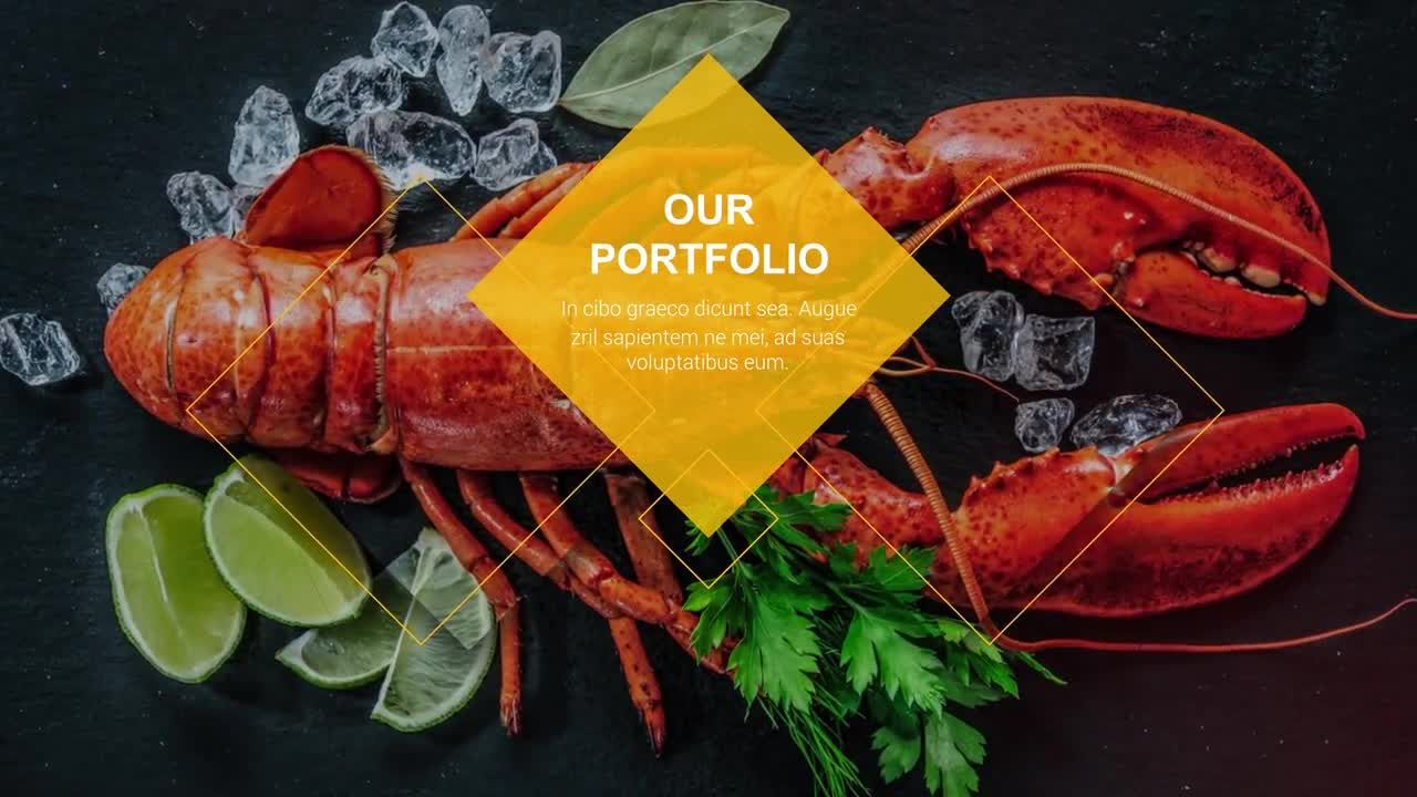 简洁的餐厅促销素材库精选AE模板