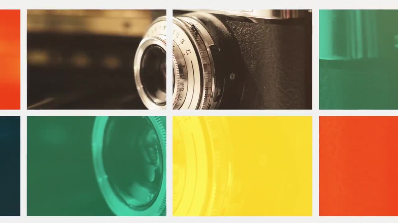 颜色网格4K高清ae模板