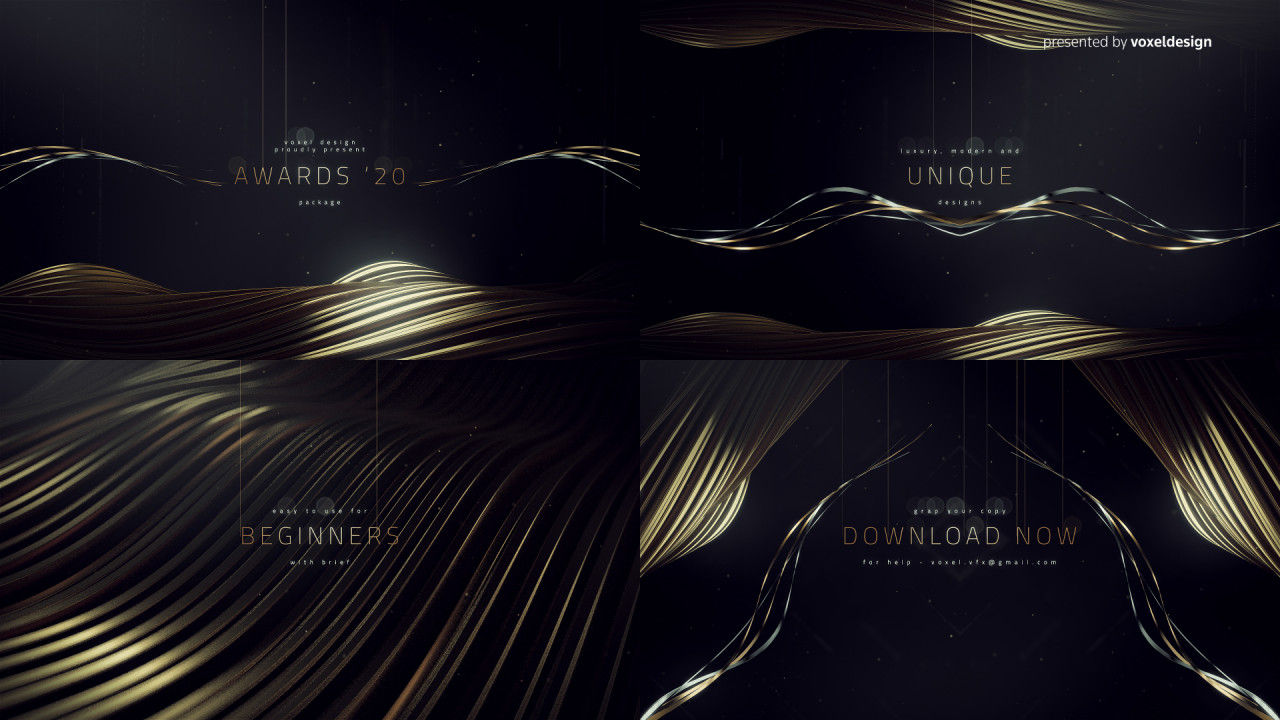 精美优雅华丽的颁奖典礼开场白素材库精选AE模板