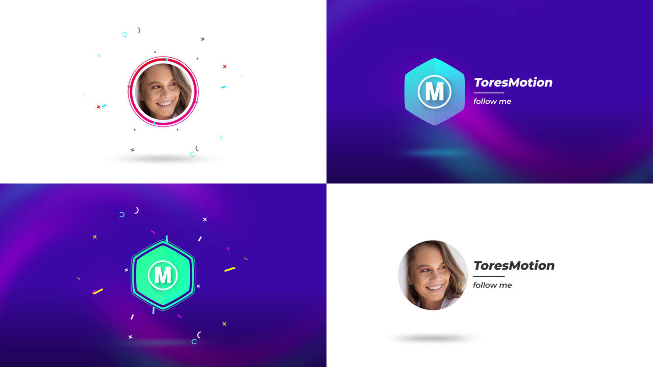 一种现代简单徽标素材库精选AE模板