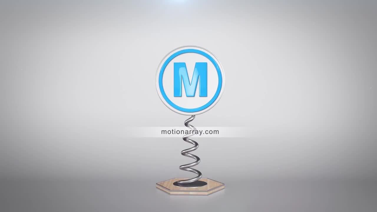 带有动态动画3D弹簧的春天气息徽标显示素材库精选AE模板