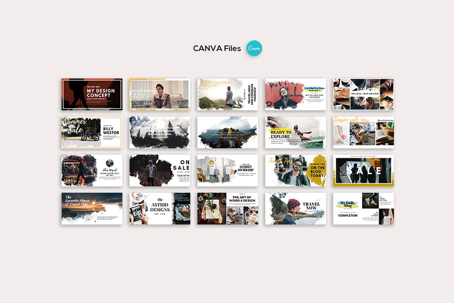 Facebook社交媒体帖子Banner广告水彩画背景叠层插图(13)