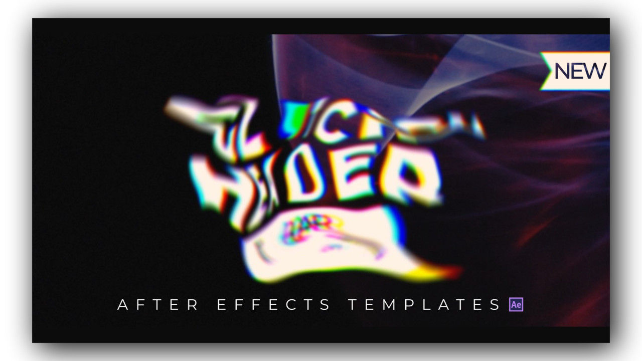 液体波浪故障标题显示素材库精选AE模板