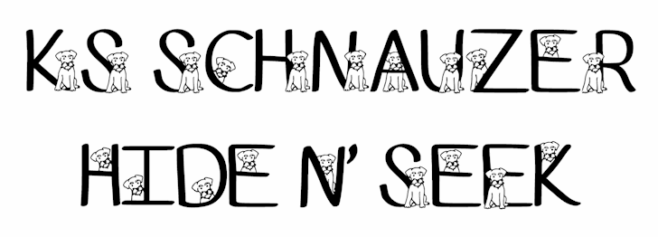 Ks Schnauzer Hide N Seek font插图