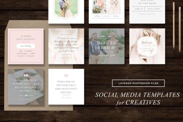 社交平台 Instagram 插图配图设计模板素材库精选 Social Media Templates – Instagram