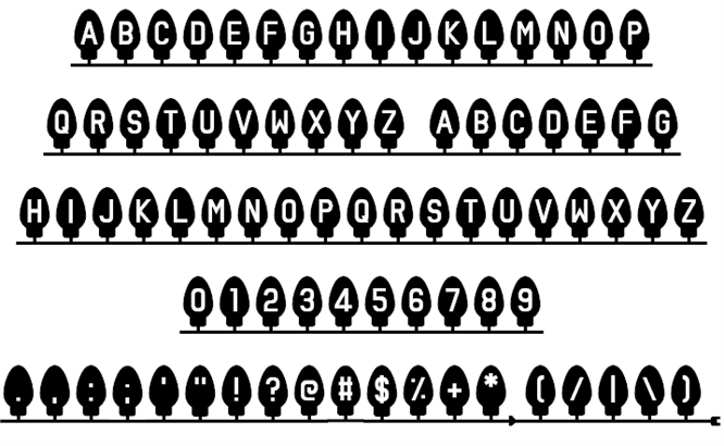 Xmas Fairy Lights font插图2 Xmas Fairy Lights font插图2