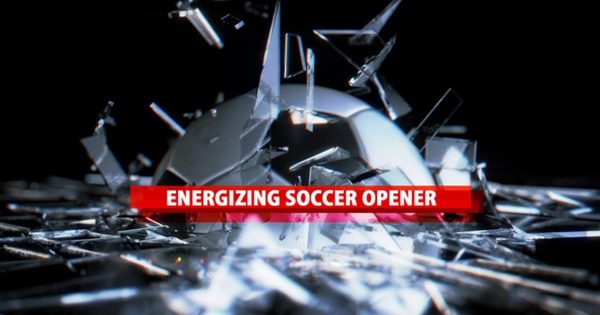 劲爆足球节目开场特效素材库精选AE模板 Energizing Soccer Opener