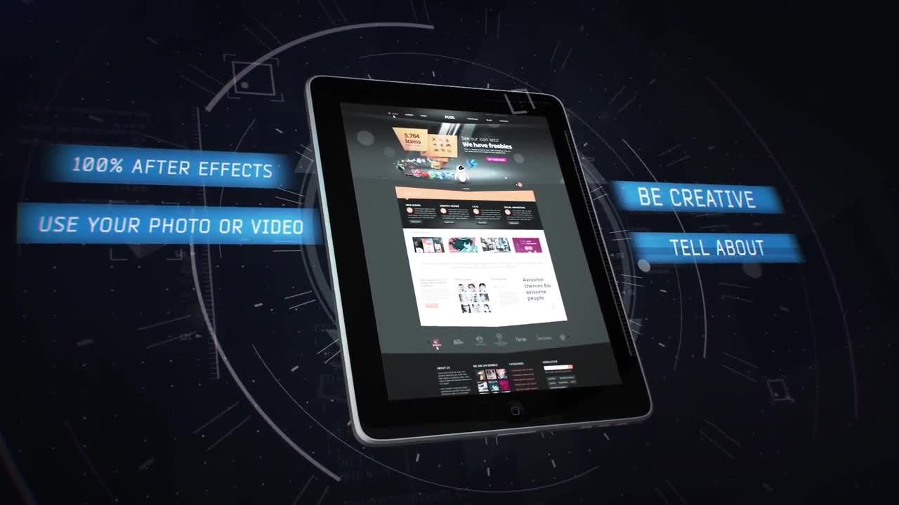 平板电脑应用促销素材库精选AE模板