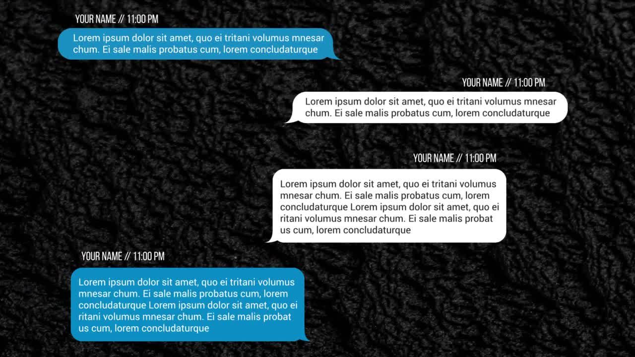 短信对话框视频素材库推荐PR模板