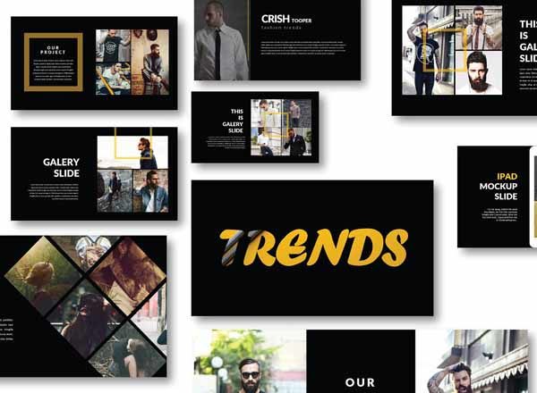 超帅气黑色系PPT模板下载[key]