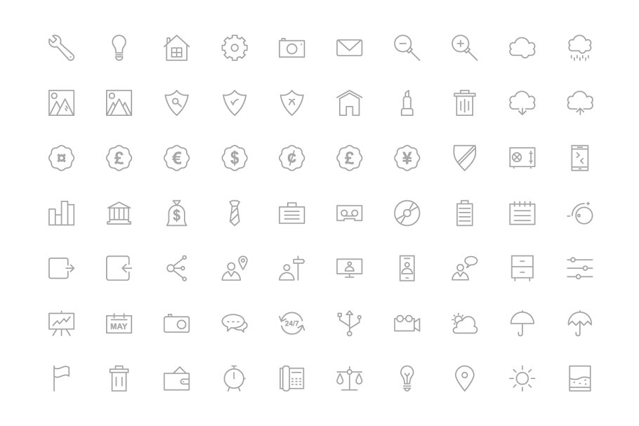 400多个网站用户交互界面图标 400+ Web and User Interface Icons插图(3)