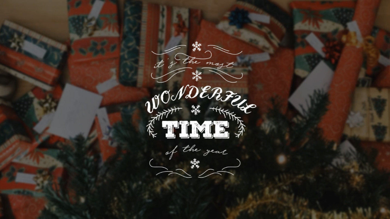 时尚的圣诞新年全屏标题展示素材库精选AE模板