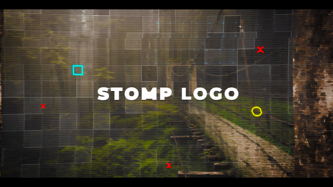 动感十足的星星斑点开场视频素材库精选AE模板