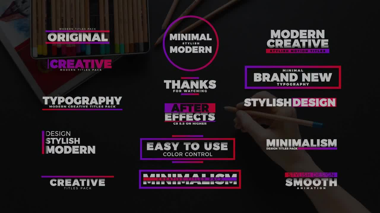 15个色彩鲜艳经典动画的全屏标题素材库精选AE模板