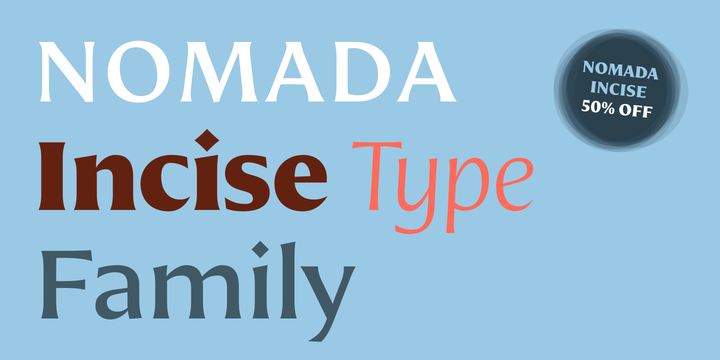 Nomada Incise Font Family素材之家精选英文字体