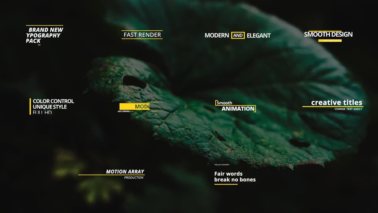 10个下三分之一商业广告全屏标题素材库精选AE模板