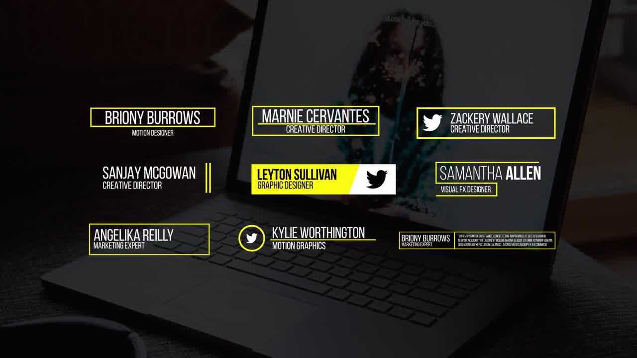 9个专业设计现代低三分之二标题素材库精选AE模板