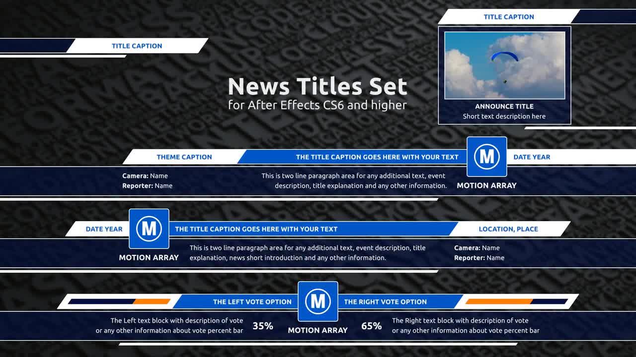 新闻标题字幕条动画素材库精选AE模板