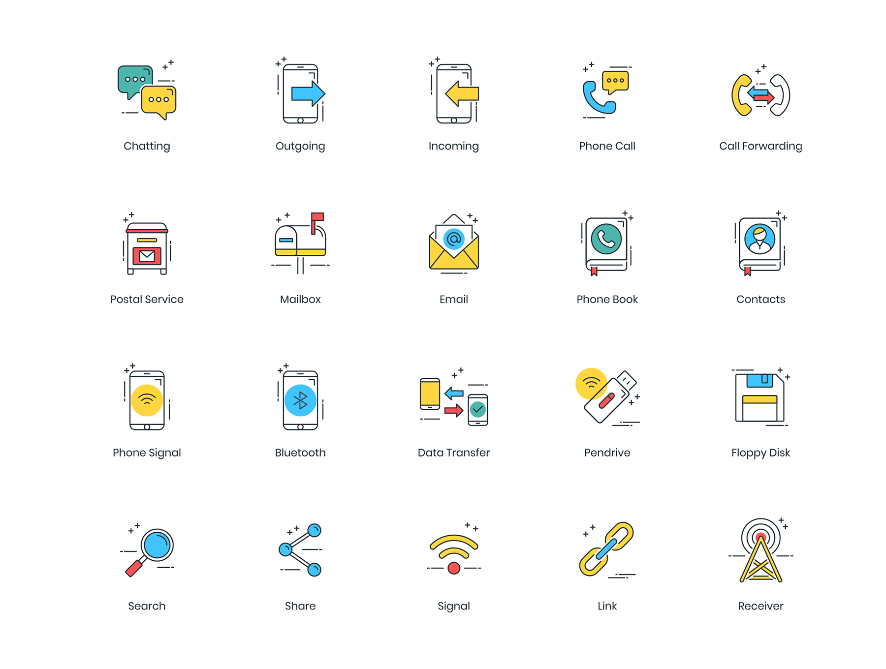 70个信息沟通与媒体技术图标下载[Ai]插图(2)