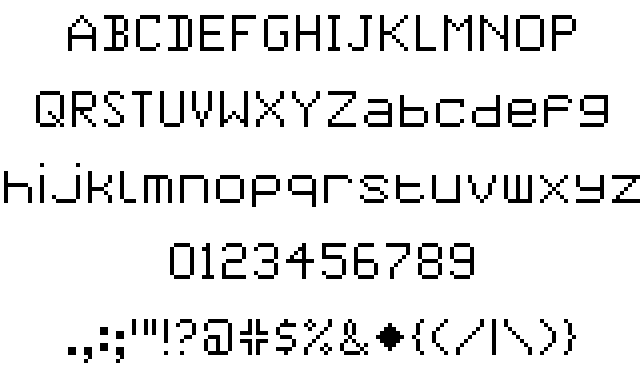 TRS-80 CoCoNut font插图1 TRS-80 CoCoNut font插图1