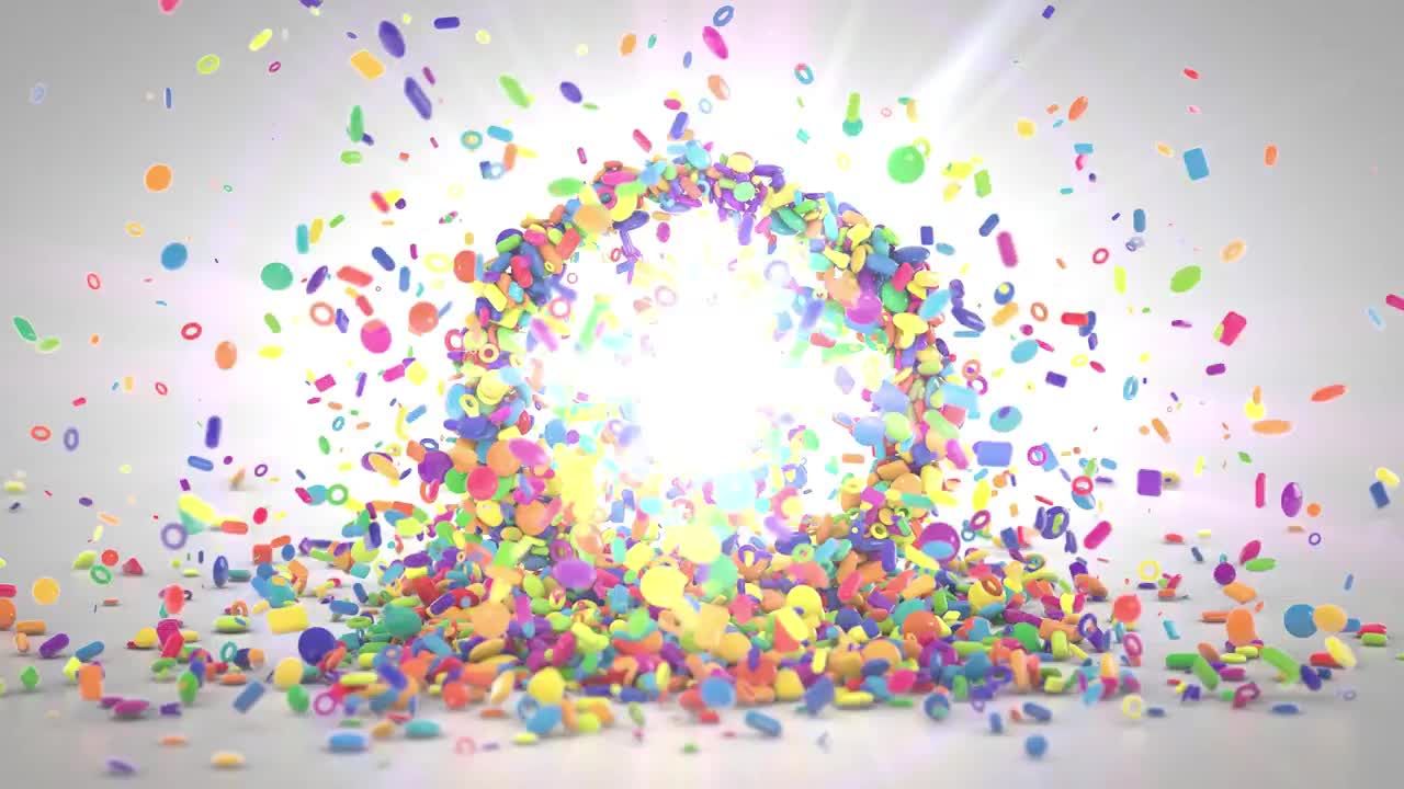 3D动态糖果效果拍摄徽标显示素材库精选AE模板