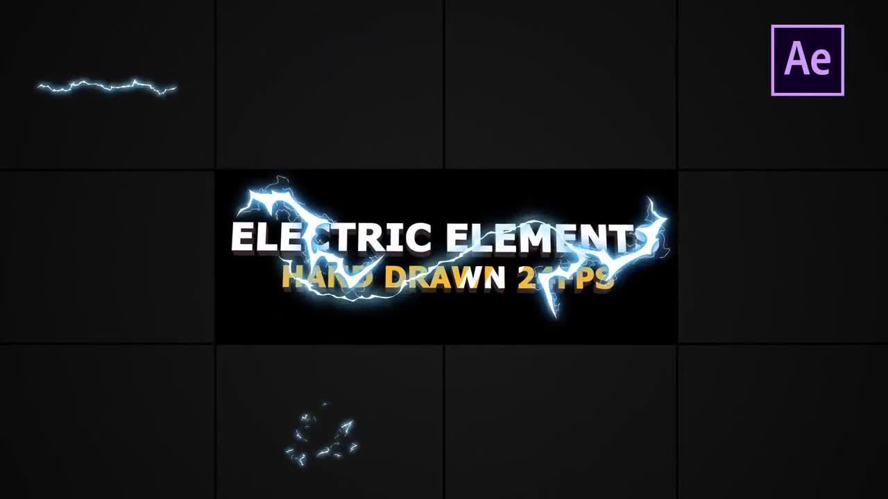 Flash FX电子元素和过渡素材库精选AE模板