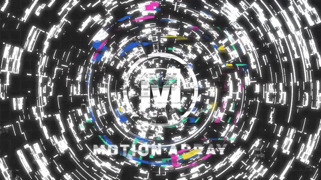 科技公司Glitch HUD徽标显示素材库精选AE模板