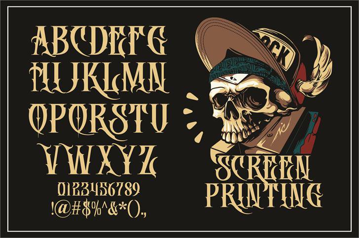 DEATH CROW font插图3