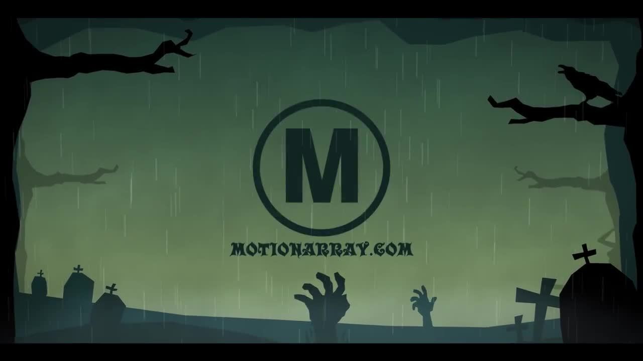 酷炫神秘万圣节标志显示素材库精选AE模板