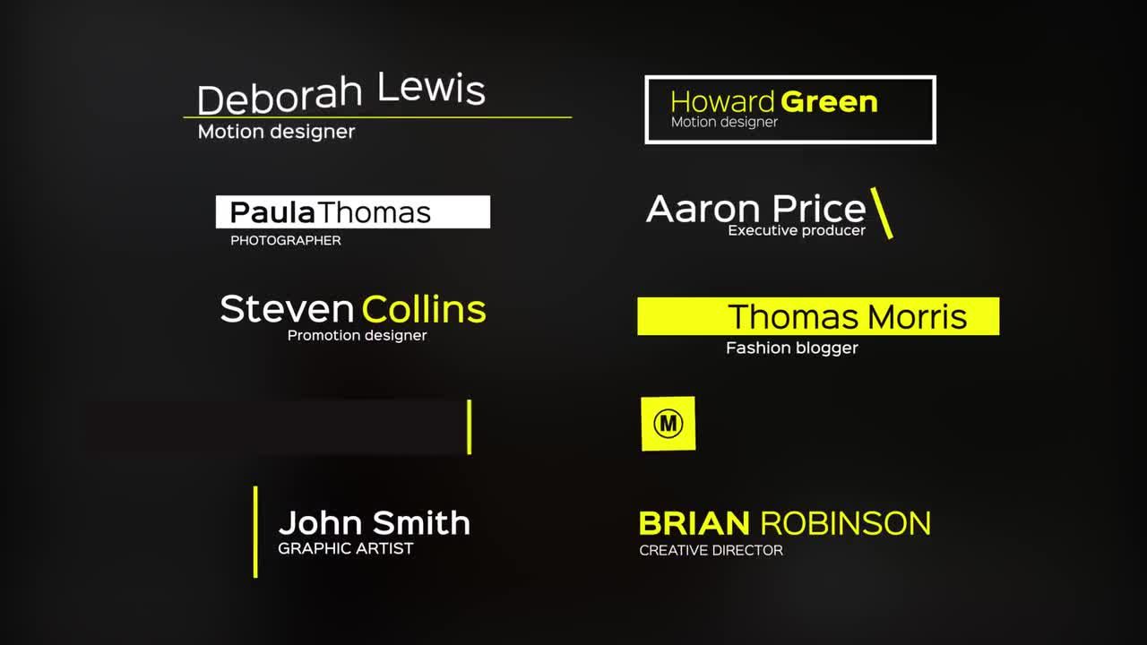 10款独特时尚的活力下三分之一动画素材库精选AE模板