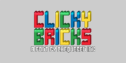 Clicky Bricks font素材之家精选英文字体