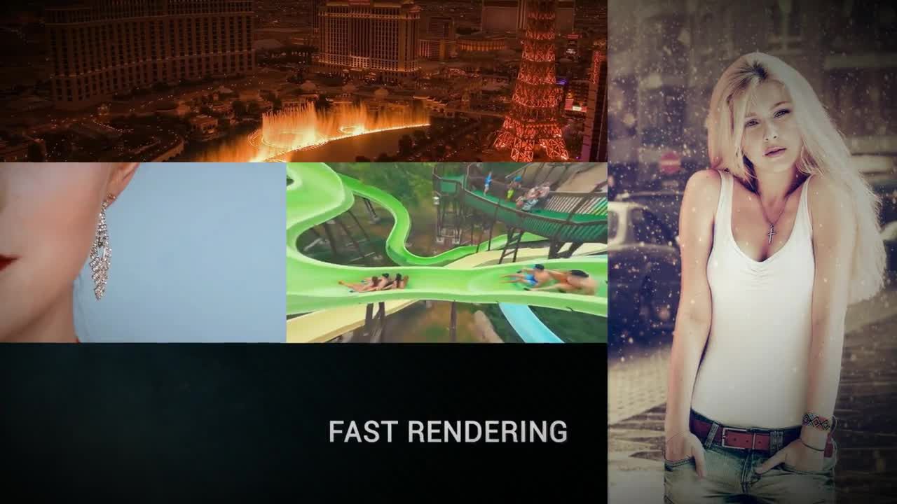 动感流畅的快节奏幻灯片切换效果素材库精选AE模板